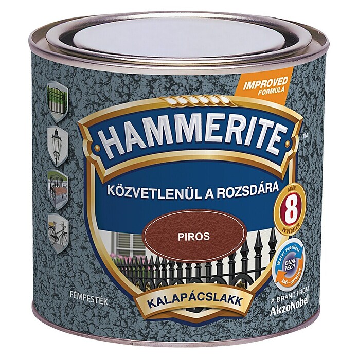 Hammerite Efekt lak Hammered  (Crvena, Sjaj, 0,25 l, Na bazi otapala) | BAUHAUS