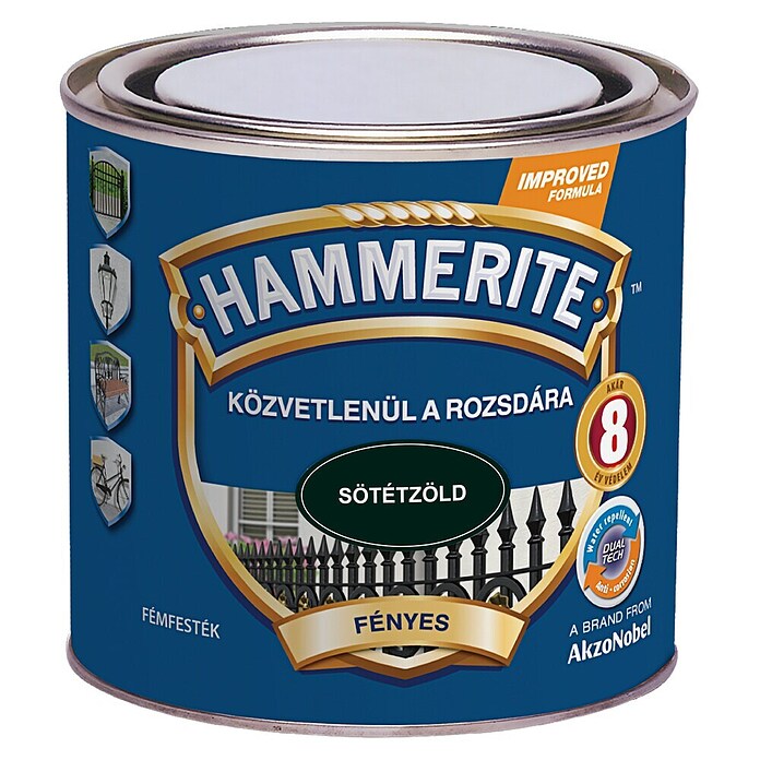 Hammerite Lak u boji Smooth  (Tamno zelena, Sjaj, 250 ml) | BAUHAUS