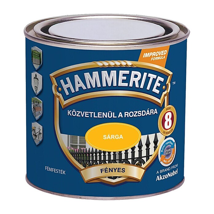 Hammerite Lak u boji Smooth  (Žuta, Sjaj, 250 ml) | BAUHAUS