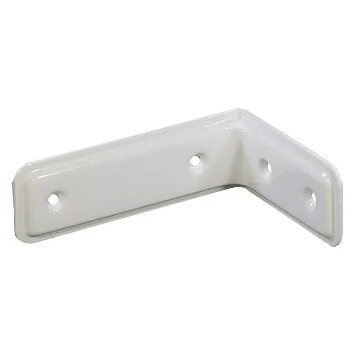 Stabilit Regalwinkel - 115 x 40 x 80 mm - Weißer Winkelverbinder mit Löchern zur Befestigung, ideal für Regale und andere Konstruktionen.