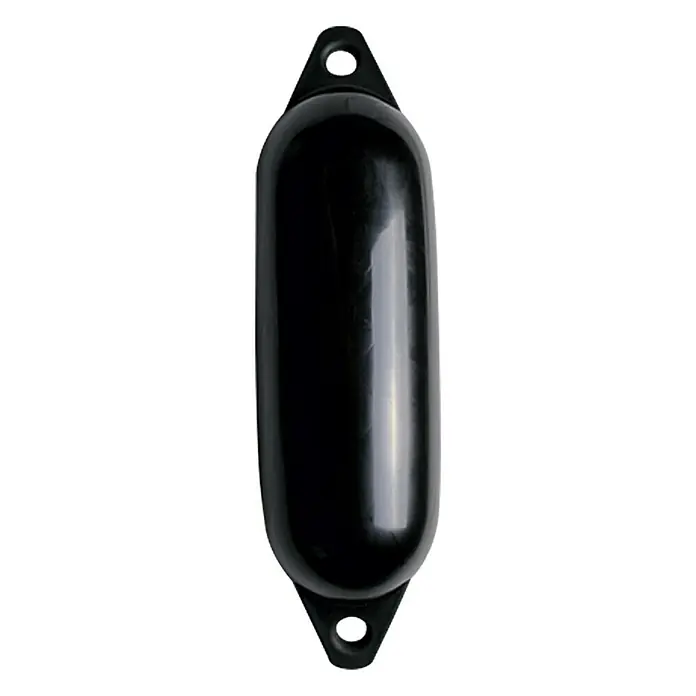 Fender Star 15 - Durchmesser: 12 cm, Länge: 45 cm, Schwarz - Schwarzer Bootsfender aus robustem Material zum Schutz des Bootes vor Beschädigungen beim Anlegen.