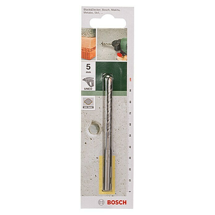 Bosch Broca para hormigón SDS-Quick (Diámetro: 5 mm, Largo: 100 mm)