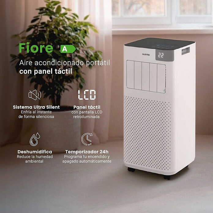 Rointe Aire acondicionado portátil Fiore 2250 (2.600 W, Tamaño de la estancia: 20 m², Blanco) | BAUHAUS