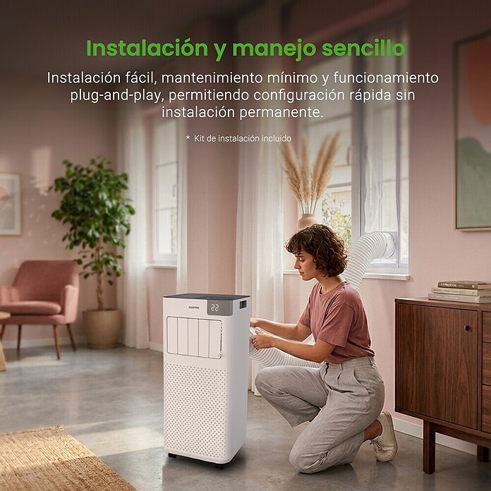 Rointe Aire acondicionado portátil Fiore 2250 (2.600 W, Tamaño de la estancia: 20 m², Blanco) | BAUHAUS
