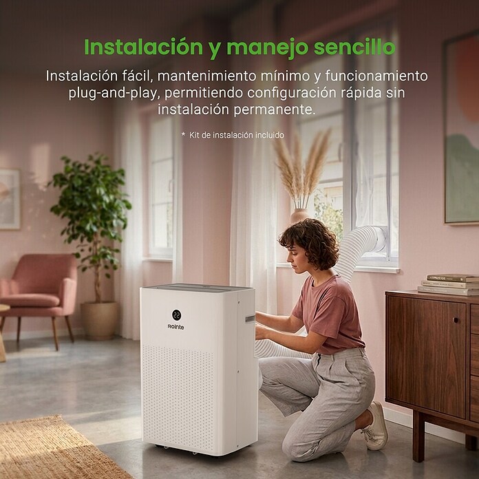 Rointe Aire acondicionado portátil Fiore 3000 (3.500 W, Tamaño de la estancia: 30 m², Blanco) | BAUHAUS