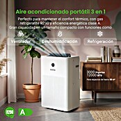Rointe Aire acondicionado portátil Fiore 3000 (3.500 W, Tamaño de la estancia: 30 m², Blanco) | BAUHAUS