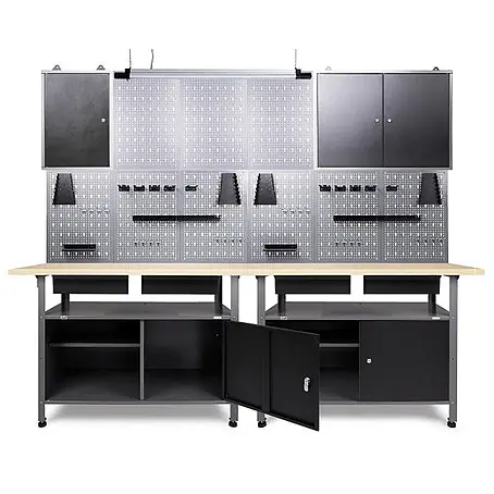 Werkstattset Fritz 240cm Werkstatteinrichtung Bluetooth