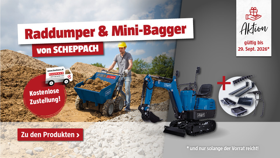 Aktion Scheppach Dumper und Stromerzeuger versandkostenfrei
