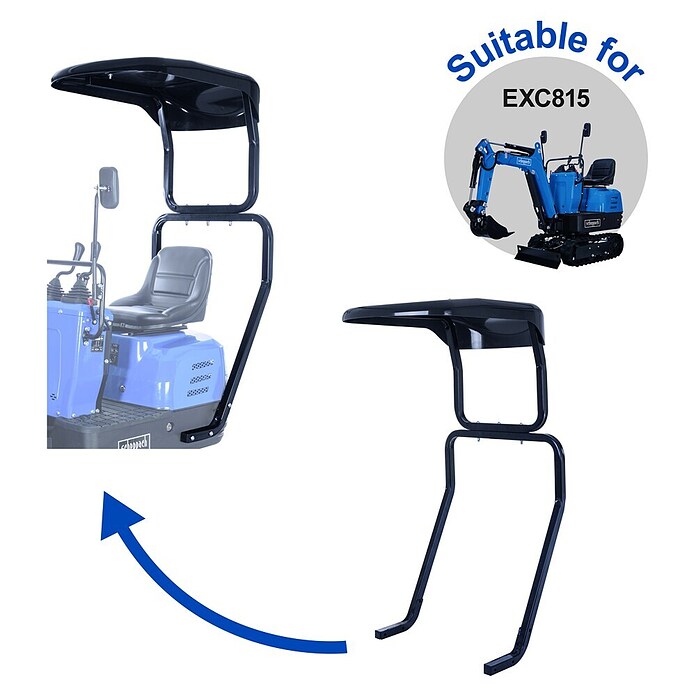 Scheppach Techo de excavadora (Específico para: Miniexcavadora Scheppach EXC815) | BAUHAUS