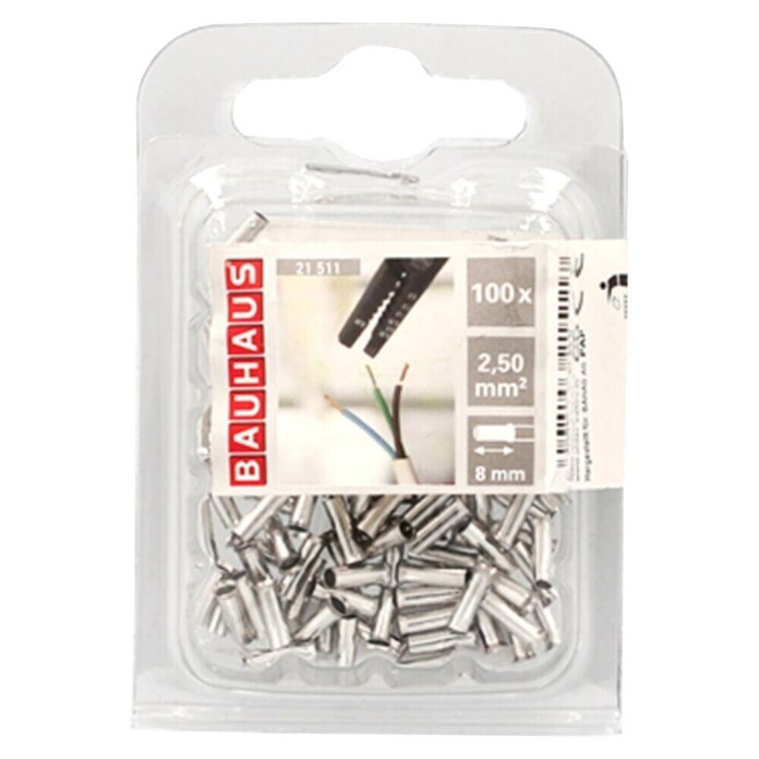 Aderendhülse (2,5 mm² x 8 mm, 100 Stk.)
