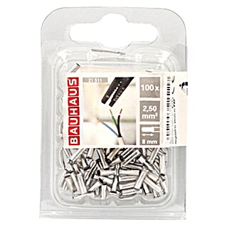BAUHAUS Aderendhülse (Metall, 100 Stk., 2,5 mm² x 8 mm)