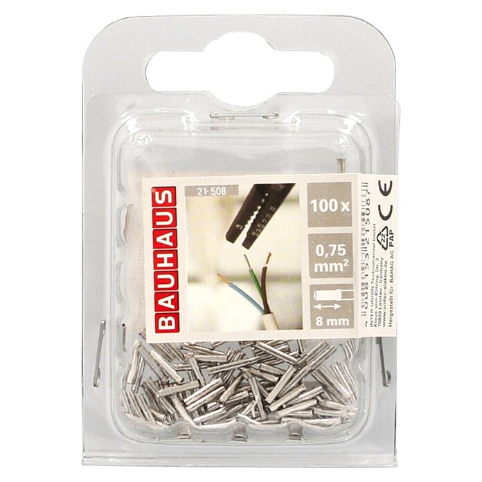 Aderendhülse (0,75 mm² x 8 mm, 100 Stk.)