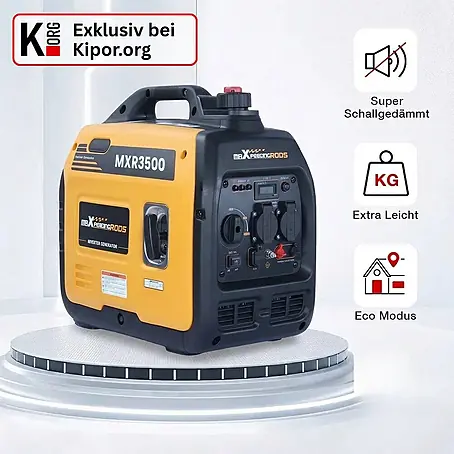 MaXpeedingrods  Stromerzeuger 3300 Watt Benzin Inverter Stromerzeuger maXpeedingrods MXR 3500 mit LE...
