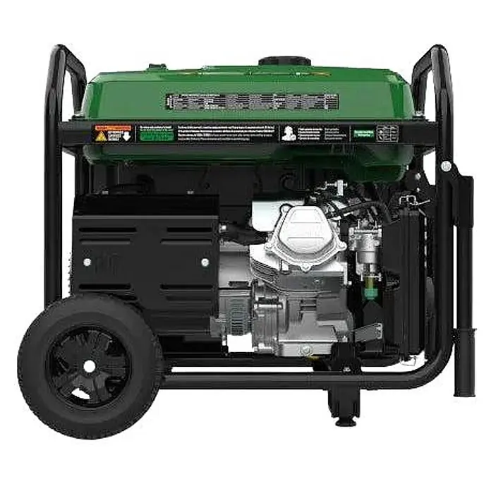 Genergy Stromerzeuger Dualfuel Stromerzeuger 8500W Genergy Natura 8000 SVR - Benzin & LPG - Nennleistung: 8 kW, Tankvolumen: 28 l - Grüner und schwarzer tragbarer Stromgenerator mit stabilem Rahmen und Rädern.