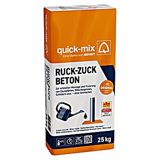 Quick-Mix Trockenbeton Ruck Zuck Beton (25 kg, Körnung: 0 mm - 8 mm, Gebrauchsfertig)