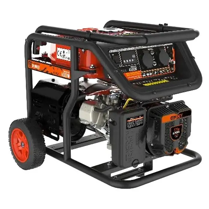 Genergy Stromerzeuger GENERGY MONCAYO Benzin Stromerzeuger 4500W SVR - Nennleistung: 4 kW, Tankvolumen: 13 l - Tragbarer schwarz-oranger Generator mit Rädern für einfachen Transport, geeignet zur Stromversorgung.