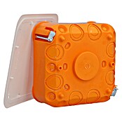 Hohlwandabzweigkasten (100 x 107 mm, Mit Deckel, Weiß/Orange, 1 Stk.)