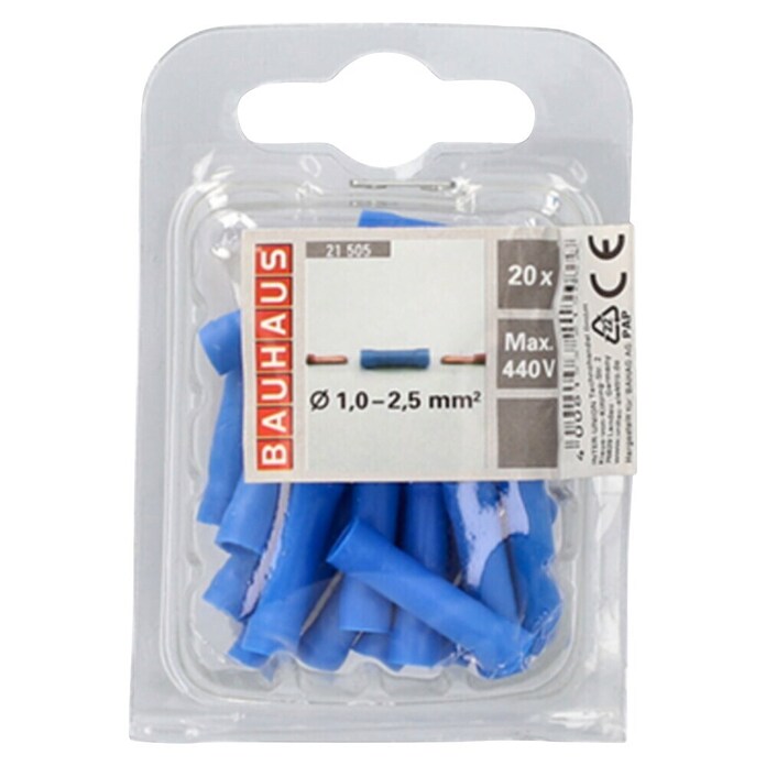 Kabel-Quetschverbinder (20 Stk., 1,5 - 2,5 mm², Blau)