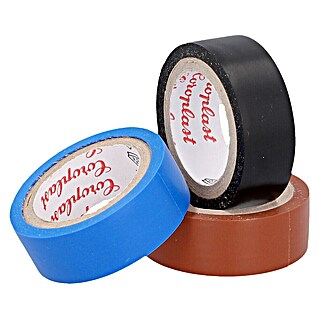 Coroplast Isolierband-Set (Braun, Blau, Schwarz, L x B: 4,5 m x 15 mm, 3 Stk.)