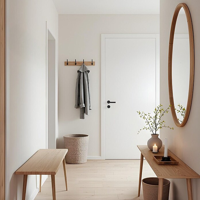 Diamond Doors Modern Zimmertürgarnitur L-Form (Stärke Tür: 40 mm - 45 mm, Schlitzkopf/Olive, Edelstahl, L-Form, Schwarz) | BAUHAUS