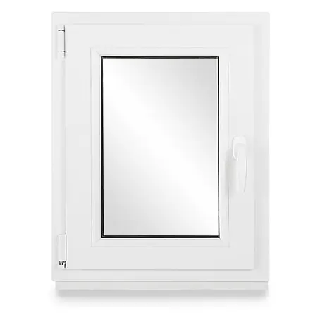Neruli  Kellerfenster weiß Dreh-Kipp 70x120 cm(BxH) DIN Links 3 -fach Glas Dichtung Schwarz