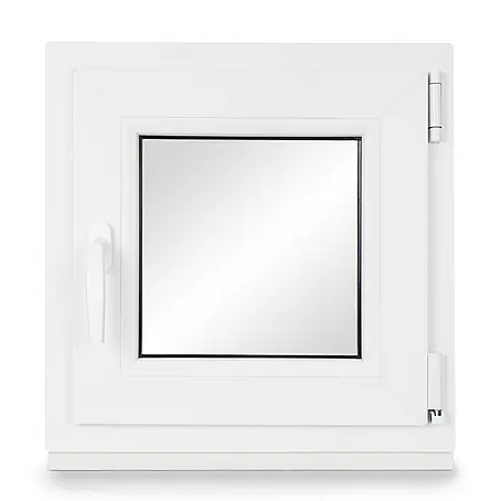Neruli  Kellerfenster weiß Dreh-Kipp 40x50 cm(BxH) DIN Rechts 3 -fach Glas Dichtung Schwarz