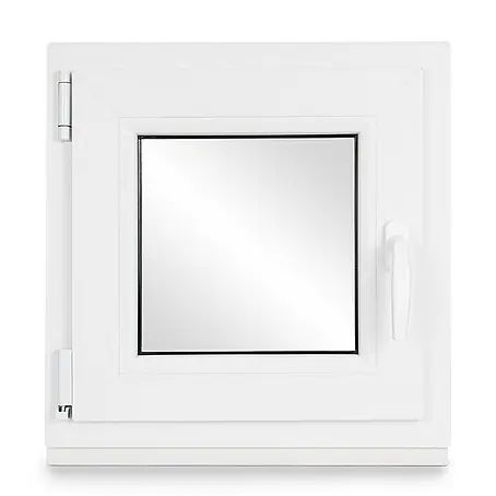 Neruli  Kellerfenster weiß Dreh-Kipp 40x50 cm(BxH) DIN Links 2 -fach Glas Dichtung Schwarz