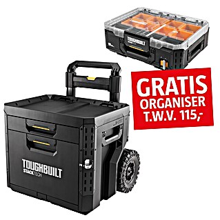 ToughBuilt StackTech Profi-Box met wielen + Gratis Organizer
