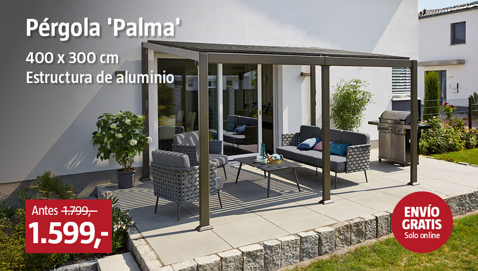 Pérgola de aluminio adosada