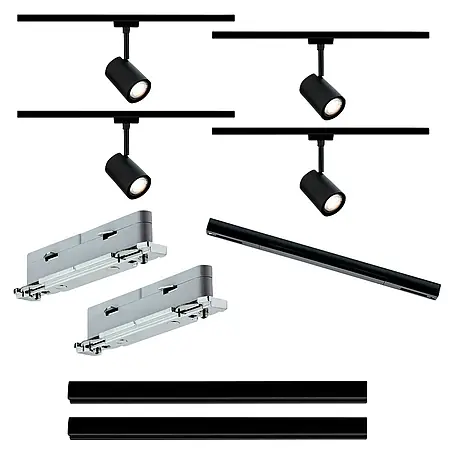 Paulmann URail Set básico Luxe negro alimentación central