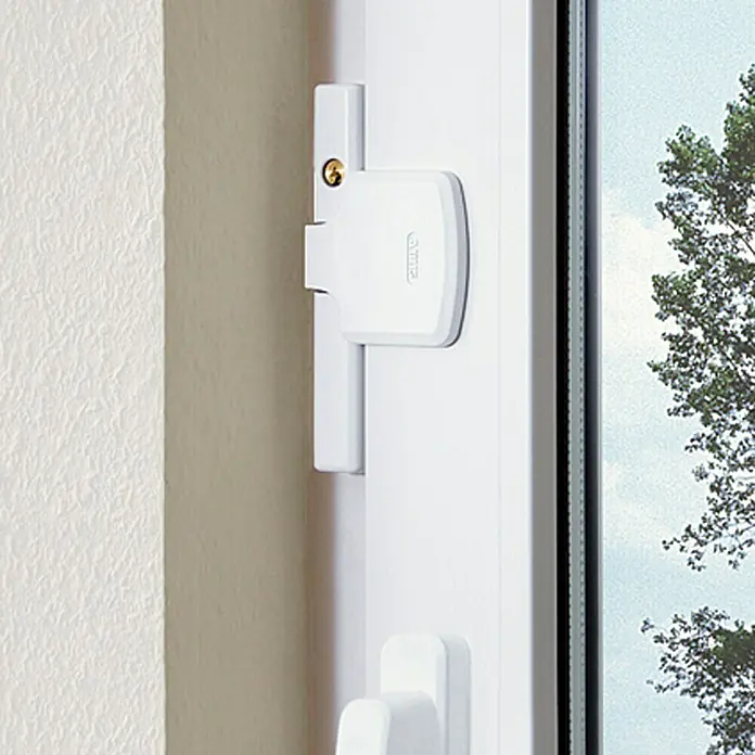 Abus Fenster-Zusatzschloss FTS 206 - Weiß, 0 mm - 25 mm - Weißer ABUS-Fenstergriff mit Verriegelung zur Erhöhung der Sicherheit. Effektiver Schutz vor Einbrüchen durch zusätzliche Sicherung.