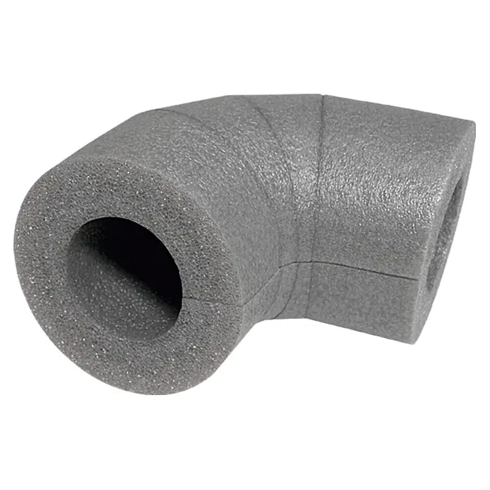 Thermaflex ThermaGo PE-Bogen 15/13 - Durchmesser: 15 mm, Dämmstärke: 13 mm - Isolierrohrbogen aus grauem Schaumstoff für Rohrisolierung, ideal für Heizungs- und Sanitäranwendungen.