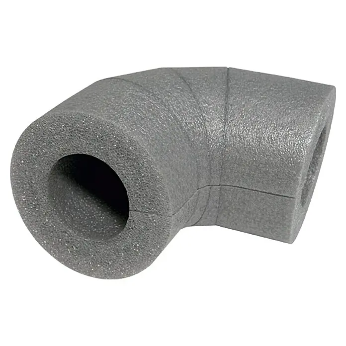 Thermaflex ThermaGo PE-Bogen 15/13 - Durchmesser: 15 mm, Dämmstärke: 13 mm - Isolierrohrbogen aus grauem Schaumstoff für Rohrisolierung, ideal für Heizungs- und Sanitäranwendungen.