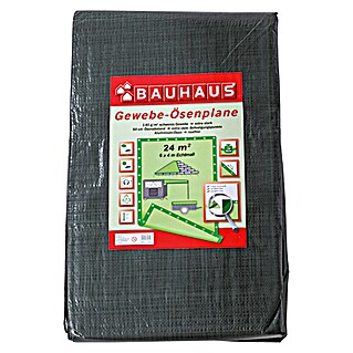 BAUHAUS Afdekzeil met ogen (6 x 4 m, 140 g/m², Kunststof)
