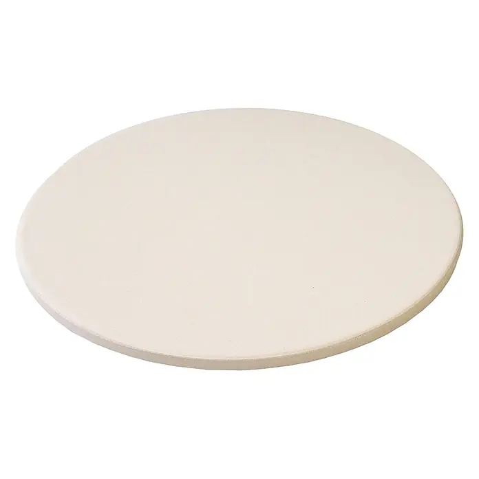 TAINO Pizzastein - L x B: 30 x 30 cm, Durchmesser: 30 cm, Cordierit - Runde, hellbeige Keramik-Pizzastein.
