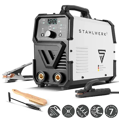STAHLWERK  Kombi-Schweißgerät Schweißgerät ARC 200 Puls Pro MMA E Hand Lift TIG Pulsfunktion 200 A