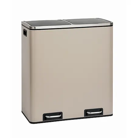 SVITA TM2X30 Mülleimer 60 Liter Küchen-Ordnung Trennsystem Taupe