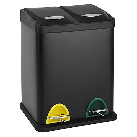 SVITA TC2X8 Mülleimer 16 Liter Schwarz