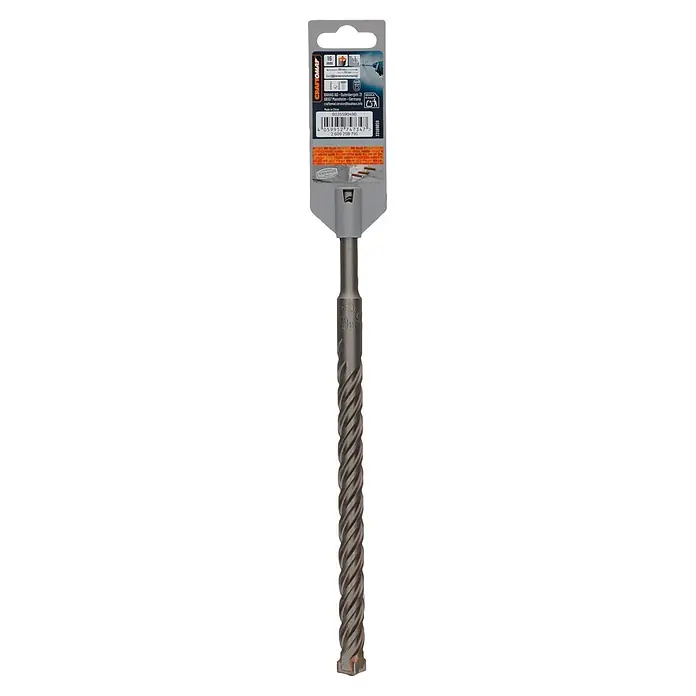 Craftomat SDS-Plus Betonbohrer - Durchmesser Bohrer: 16 mm, Arbeitslänge: 200 mm, 1 Stk. - Grauer SDS Plus Hammerbohrer, 16 mm Durchmesser, für Beton und Mauerwerk.