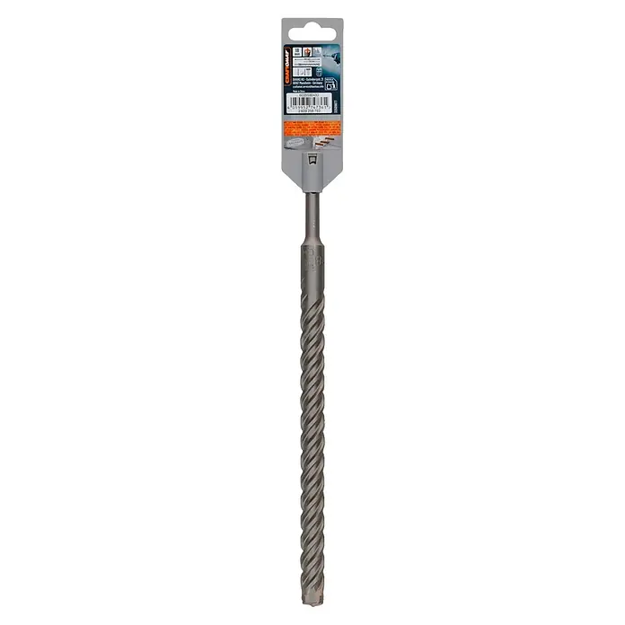 Craftomat SDS-Plus Betonbohrer - Durchmesser Bohrer: 18 mm, Arbeitslänge: 250 mm, 1 Stk. - Grauer 18mm SDS Plus Hammerbohrer in Verkaufsverpackung.
