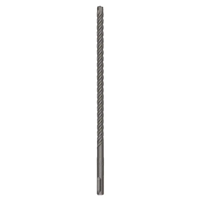 Craftomat SDS-Plus Betonbohrer - Durchmesser Bohrer: 10 mm, Arbeitslänge: 200 mm, 1 Stk. - Grauer Metall-SDS-plus-Hammerbohrer mit tiefen Spiralnuten für effektiven Bohrmehltransport, ideal für Mauerwerk.