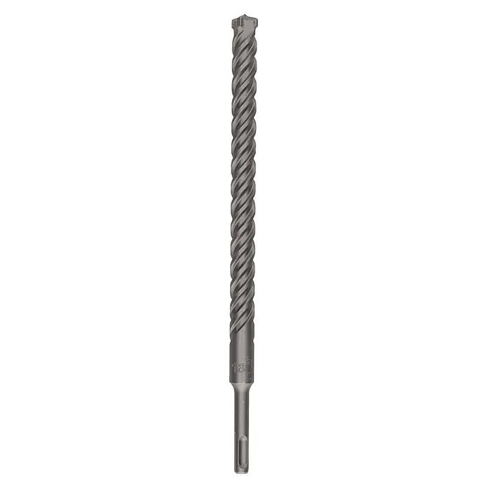 Craftomat SDS-Plus Betonbohrer - Durchmesser Bohrer: 18 mm, Arbeitslänge: 250 mm, 1 Stk. - Langer, grauer, spiralgenuteter SDS-Bohrhammer mit Hartmetallspitze für das Hammerbohren in harte Materialien.