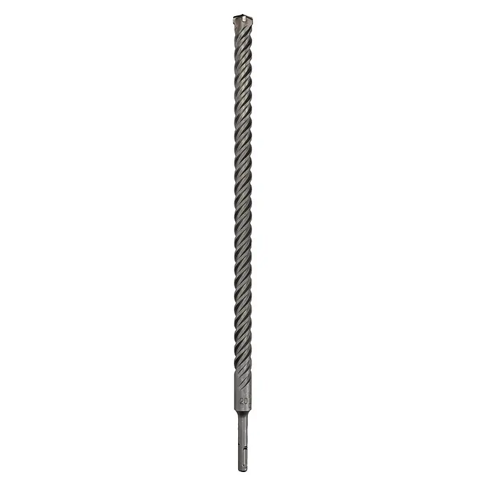 Craftomat SDS-Plus Betonbohrer - Durchmesser Bohrer: 20 mm, Arbeitslänge: 400 mm, 1 Stk. - Grauer SDS-plus Hammerbohrer aus Metall mit Spiralnuten für Beton.