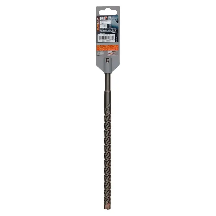 Craftomat SDS-Plus Betonbohrer - Durchmesser Bohrer: 14 mm, Arbeitslänge: 200 mm, 1 Stk. - SDS plus Hammerbohrer, 14x260mm, grau metallic, in Blisterverpackung mit Marken- und Größenangaben.