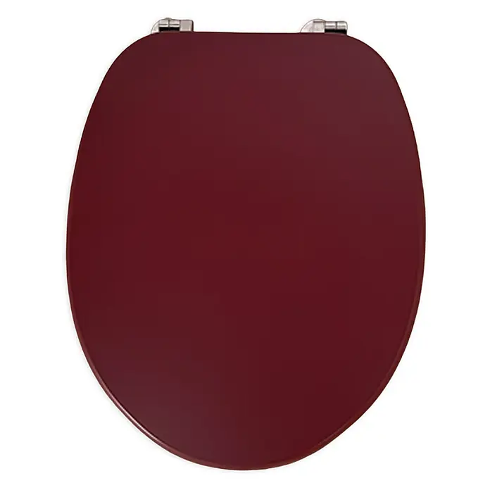 Kiamami Valentina WC-Sitz - Rot - Burgunderroter Toilettensitz mit Chromscharnieren.