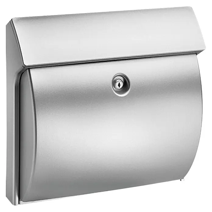 Burg-Wächter Buzón de pared Classico - L x An x Al: 38,4 x 14,5 x 37,5 cm, Plateado, Plástico, Parada de apertura - Buzón metálico con cerradura, diseño moderno para montaje en pared, ideal para uso exterior. Seguro y elegante para tu correspondencia.