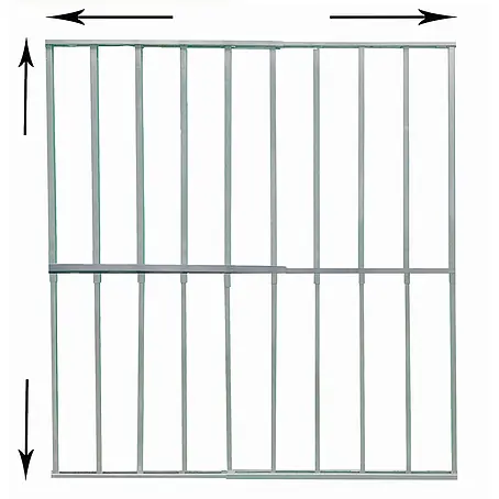 Adaptta  Fenstergitter ausziehbar 95×95–165×165 cm, weiß