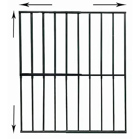 Adaptta  Fenstergitter ausziehbar 95×95–165×165 cm, schwarz