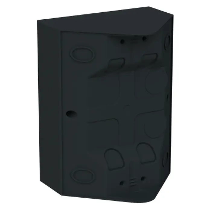 Busch-Jaeger USB-Steckdose Safety+ mit 2x USB-C Schwarz matt, Eckmontage 202EAPJB2USBC-885 - Schwarz, Matt, Kunststoff, Aufputzmontage - Dunkelgrauer, kantiger Profi-Lautsprecher mit mehreren Befestigungspunkten und integrierten Griffmulden für vielseitige Audioinstallationen.