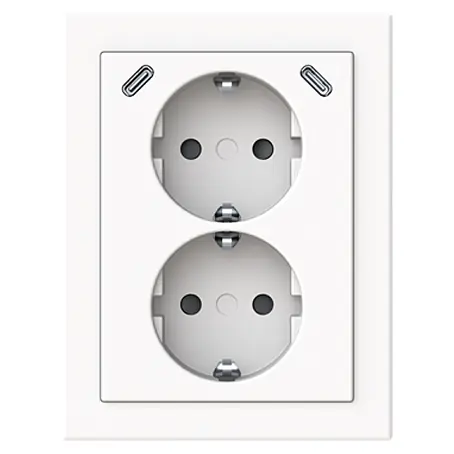 Busch-Jaeger  USB-Steckdose Safety+ mit 2x USB-C Eckmontage 202EAPJB2USBC-84